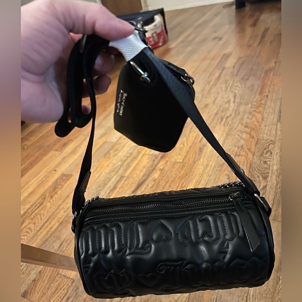 Juicy Couture Black Puffer Hand/Crossbody Bag w/ Pouch